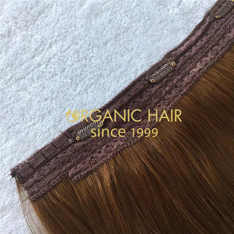 Dark brown one piece clip in hair extensions with cheap wholesale price A214